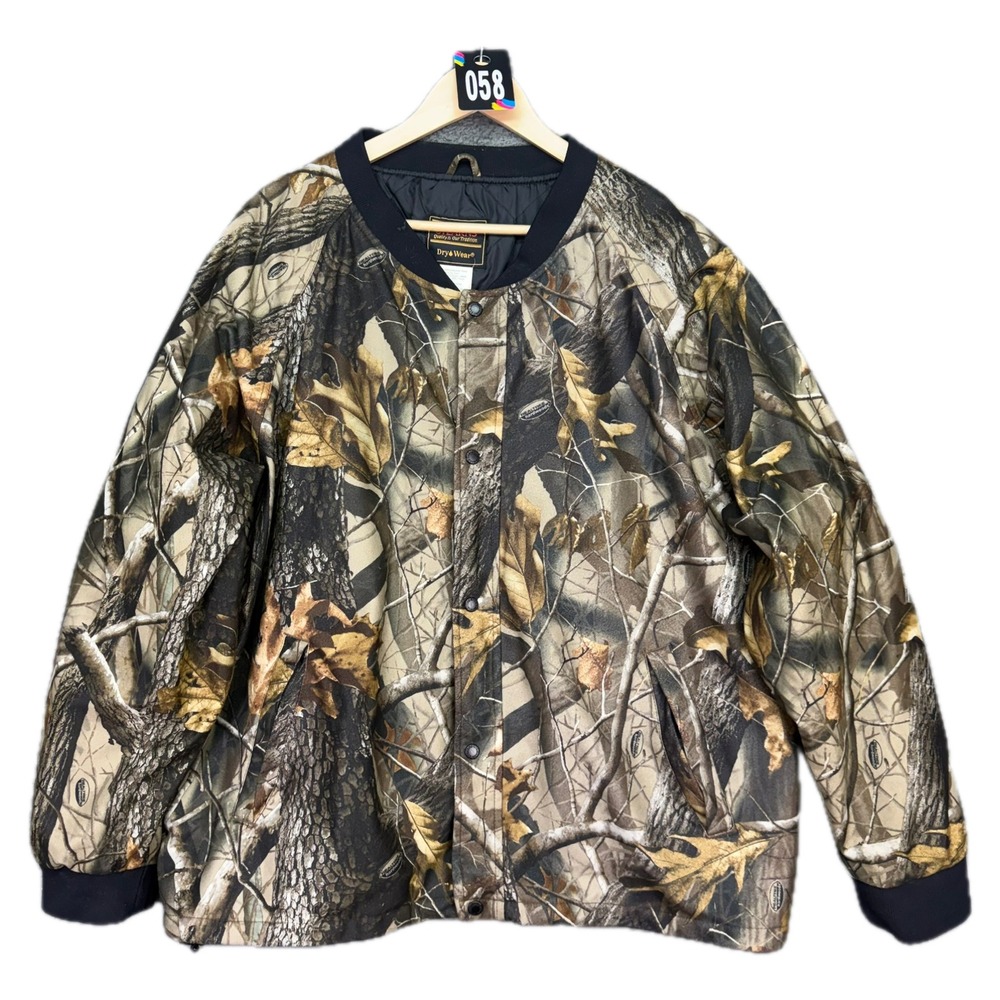 Stearns Bomber Jacket Mens 2XL Brown Realtree Hardwoods Camo Insulated H780
